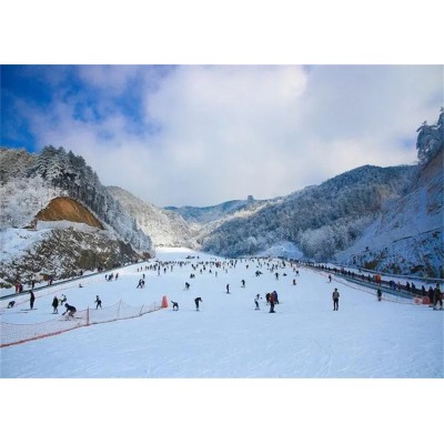 杭州临安湍口芦荻古温泉+大明山万松岭滑雪场2日1晚自由行图1