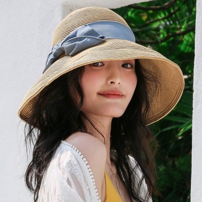 娘 娘同款草帽override遮阳帽子uvcut渔夫帽日本草编防晒帽女沙滩  2顶起批图3