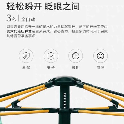 BINTEER宾特户外帐篷2-3-4人全自动速开露营野营室内野外钓鱼账篷  2顶起批图3