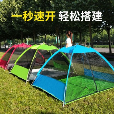 户外旅游沙滩帐篷1-2人自动速开双人露营帐篷夏季防蚊虫室内蚊帐  2件起批图2