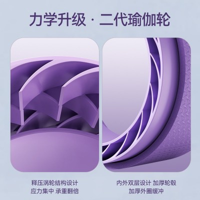 瑜伽轮开背瑜伽器材初学者健身瑜伽轮后弯神器滚筒环家用普拉提圈  2个起批图3