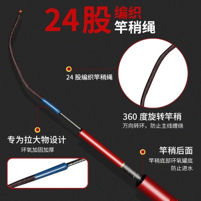 喜钓郎台钓竿黑坑竞技28调高碳综合竿超轻鱼竿大物竿威海厂家批发  2支起批图2