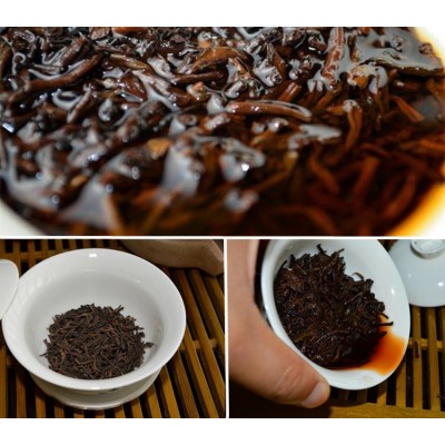 云南普洱茶批发散装 宫廷普洱 陈年老熟茶 七子茶饼散装包邮2斤起批图5