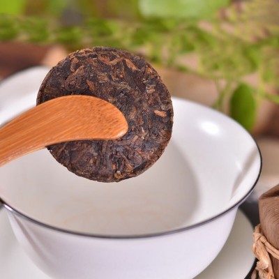 批发普洱茶饼熟茶 勐海味普洱茶熟茶玲珑迷你七子饼茶竹篮茶588克 2包起批图5