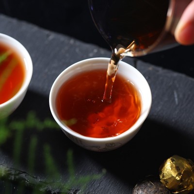 批发勐海普洱熟茶陈香糯香小圆饼熟饼迷你小沱茶熟普500g散装茶叶2件起批图3