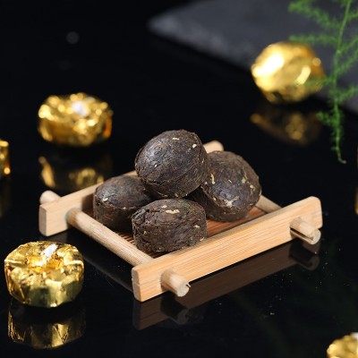 批发勐海普洱熟茶陈香糯香小圆饼熟饼迷你小沱茶熟普500g散装茶叶2件起批图2