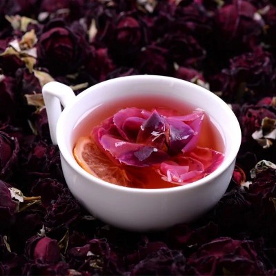 玫瑰大玫瑰花草茶墨红玫瑰花冠一朵一杯独立包装100袋起批图2