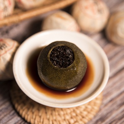 新会小青柑批发陈皮普洱茶勐海金芽熟茶叶生晒小柑橘桔茶散装送礼2件起批图3