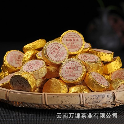 批发云南普洱小沱茶 熟茶原味 迷你沱茶 小圆饼熟茶500g散装2件起批图2