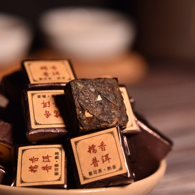 批发云南普洱茶叶 糯米香叶普洱沱 糯香普洱迷你小沱茶小方砖熟茶2件起批图2
