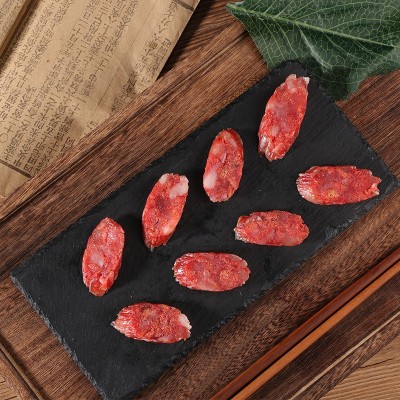 银顺腊味 500g长条粗广味腊肠香肠箱装散装批发 广式风味腊肠香肠 2袋起批图3