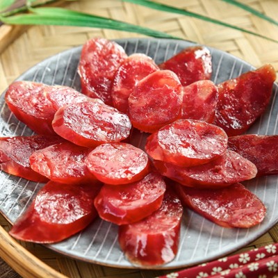 三珍斋广式腊肠180g厂家直销广味猪肉肠真空包装卤味熟食香肠批发 2袋起批图2