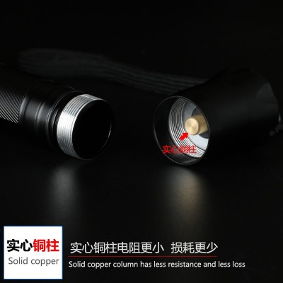 强光手电筒LED户外露营手电钓鱼防水电筒保安巡逻强光远射手电筒  2只起批图3