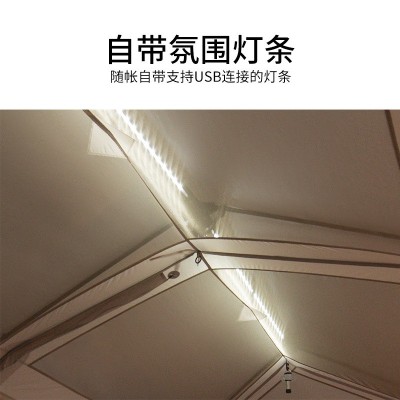 Naturehike挪客户外露营两室一厅屋脊自动帐篷防水防风Village13  1件起批图5