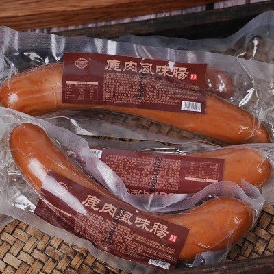鹿肉香肠厂家批发鹿肉风味肠即食果木香肠熟食凉菜火腿肠礼盒装 2箱起批图2