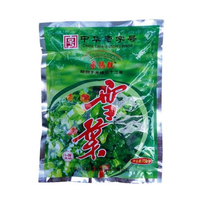 杭州特产景阳观雪菜150克 咸菜酱菜泡菜中华老字号 早餐团购批发 2袋起批图3