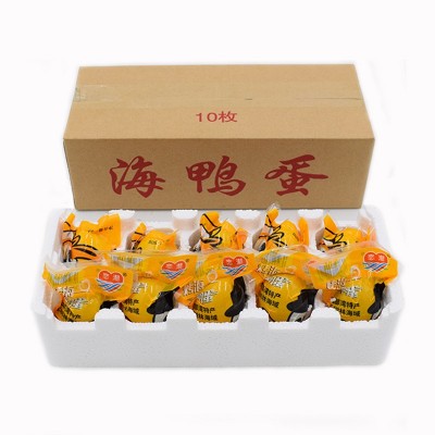 海鸭蛋50g×10枚 简装恋潮流油烤鸭蛋广西北部湾红树林咸鸭蛋 2盒起批图2