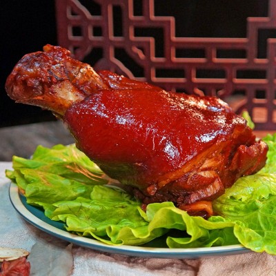 脱骨猪肘子蹄髈肉食熟食即食真空五香咸肉红烧东坡肉卤味零食整只 2件起批图2