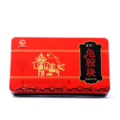 批发阿胶龟鳖胶块(非山东龟胶龟甲胶龟板胶)250g铁盒ejiao龟胶块 2盒起批图2