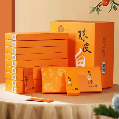 望江南 福建陈皮白茶寿眉紧压调味茶泡袋礼盒装500克茶叶新款代发 2盒起批图4