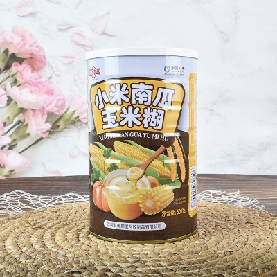 御颜堂小米南瓜玉米糊500克罐装早餐代餐粥 一件代发饱腹五谷米糊 2罐起批图3