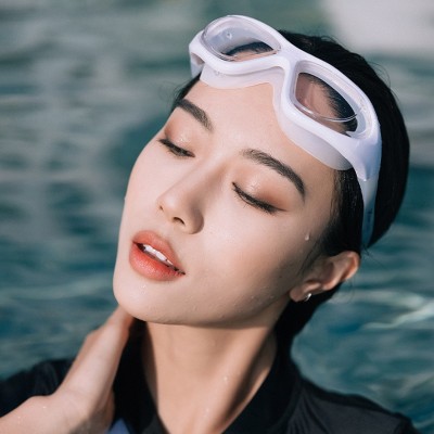 泳镜防水防雾高清近视度数男女儿童专业潜水眼镜游泳装备泳帽套装  2个图2