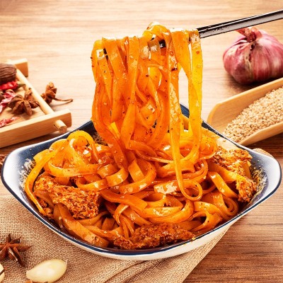 陕西特产岐山擀面皮香辣酸辣麻辣口味方便速食真空包装批 0.33kg 3000袋起售图3