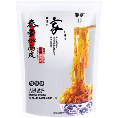 陕西特产岐山擀面皮香辣酸辣麻辣口味方便速食真空包装批 0.33kg 3000袋起售图5
