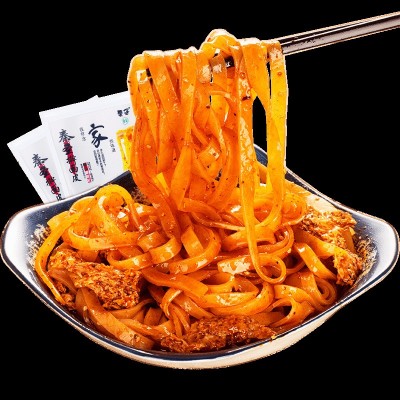 陕西特产岐山擀面皮香辣酸辣麻辣口味方便速食真空包装批 0.33kg 3000袋起售图4