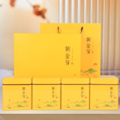 黄金芽茶叶礼盒装2022年新茶明前特级500g正宗白茶高山绿茶叶 2件起售图2