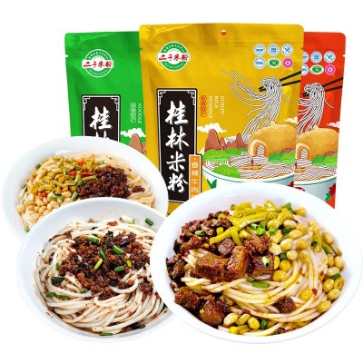 二子米粉桂林香辣牛肉香菇肉沫火鸡辣酱3袋装泡面速食面即食面   0.886kg  2件起售图5