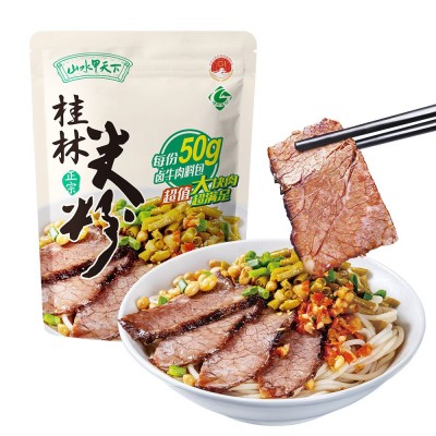 山水甲天下牛肉卤菜粉豪华款100%纯大米米粉加量50g牛肉料包 0.315kg 3袋起售图2