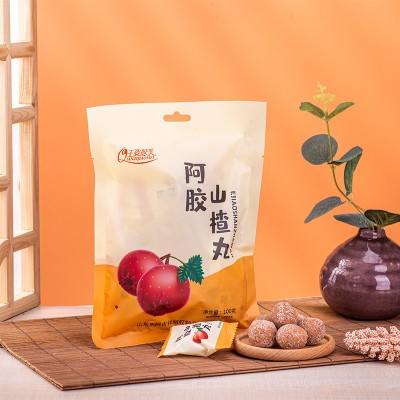 山东东阿产阿胶山楂丸100g即食手工大山楂丸袋装山楂阿胶熬制2件起售图2