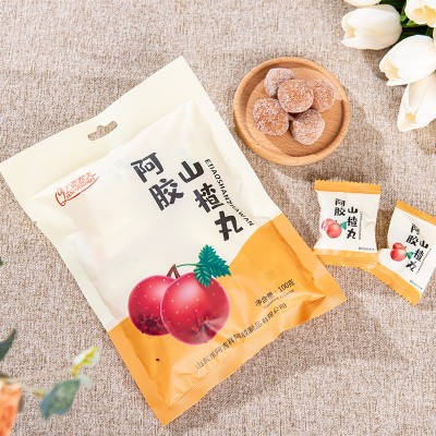 山东东阿产阿胶山楂丸100g即食手工大山楂丸袋装山楂阿胶熬制2件起售图5