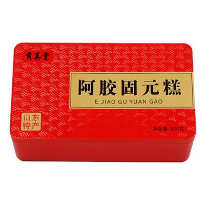 山东厂家正品阿胶糕即食驴皮阿胶固元糕膏阿娇500g铁盒装一件代发2件起售图5