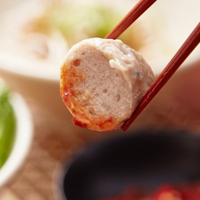 潮汕猪肉丸手打速冻瘦肉丸 关东煮火锅食材超市新鲜猪肉批发冻货 2件图2