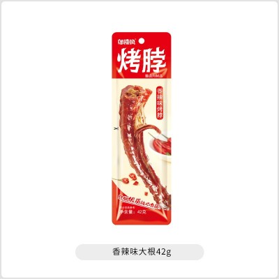 邬辣妈香辣劲爆烤脖黑鸭糖醋卤味鸡肉零食小吃风干整根非鸭脖子2根图3