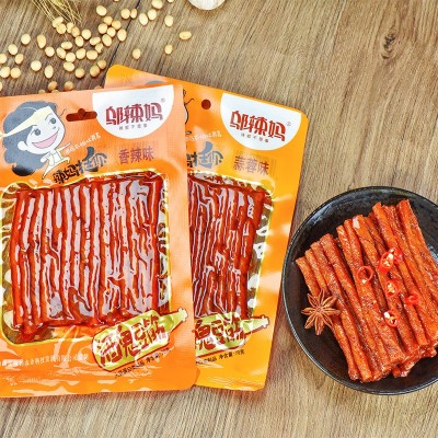邬辣妈酒鬼豆筋70g辣条豆干豆制品辣味零食批发 湖南特产休闲零食2包图2