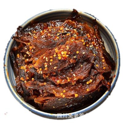 麻辣火边子牛肉 厂家自贡特色休闲牛肉熟食一件代发  2袋图5