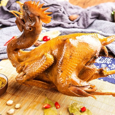 古蔺麻辣鸡烧鸡童子熏鸡手撕扒鸡叫花鸡四川熟食卤味鸡肉500g整只  2件图3
