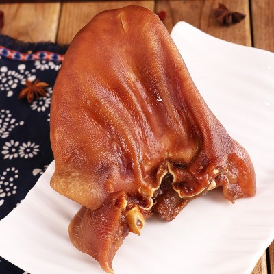 烟熏腊猪耳四川腊肉仪陇特产柴火熏腊猪耳朵下酒菜腊味咸腊肉  2袋图2