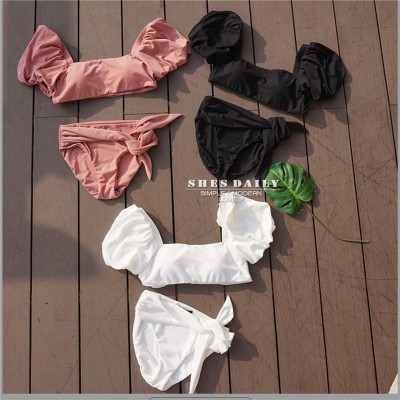 比基尼泳衣女性感ins风2020新款温泉显瘦小胸聚拢复古欧美bikini  2套图4