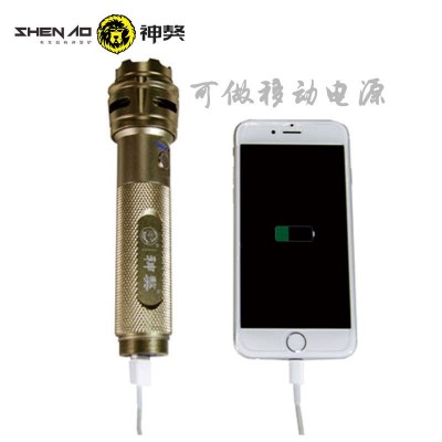 神獒铲电筒多吉强光LED手电露营车载家用手电远射SOS求救信号手电  1个图2