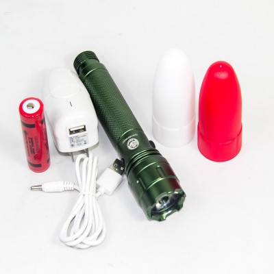 神獒铲电筒多吉强光LED手电露营车载家用手电远射SOS求救信号手电  1个图4