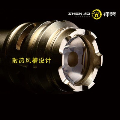 神獒铲电筒多吉强光LED手电露营车载家用手电远射SOS求救信号手电  1个图5