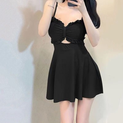 长袖罩衫游泳衣女夏爆款连体保守显瘦时尚网红高级感纯欲风泳装  2套图4