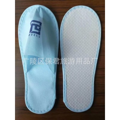 派酒店蓝色一次性无纺布拖鞋点珠布 宾馆酒店定制  10双图5