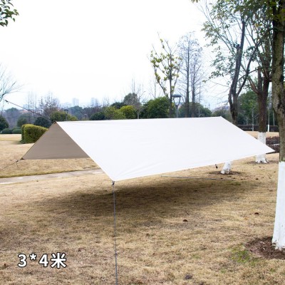 户外天幕 方形210D牛津布涂银天幕露营防水遮阳3-5人野餐野营篷布  2个图3