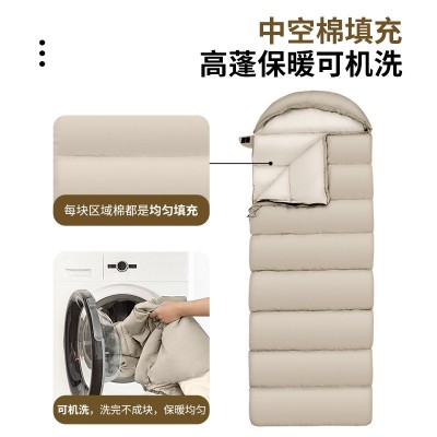 2023新款成人睡袋户外露营四季通用加厚冬季抗寒保暖棉料内胆舒适  2件图4