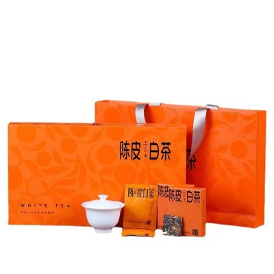 陈皮白茶批发福鼎老白茶小方片饼干茶正宗寿眉贡眉茶叶礼盒装批发  2盒图5